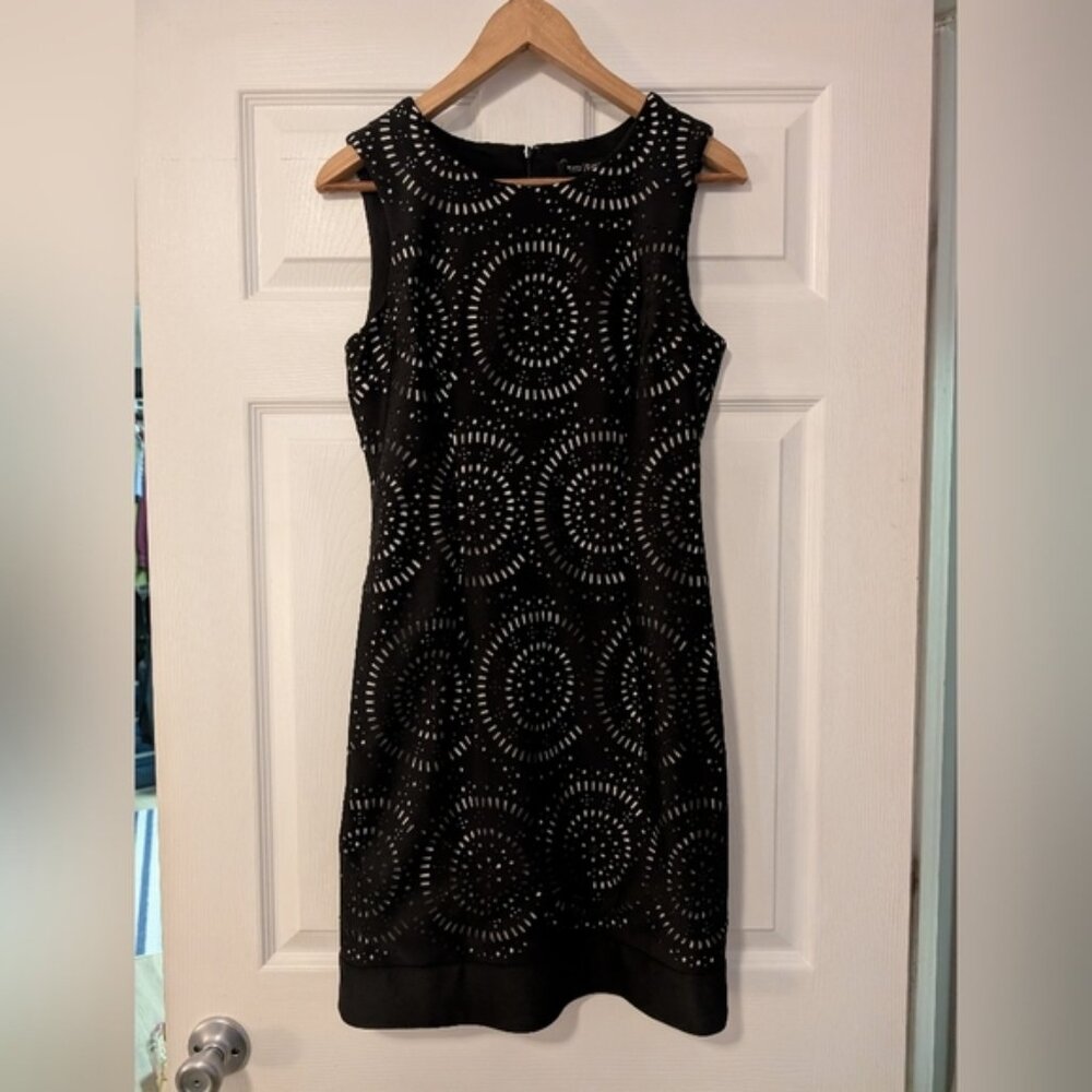 White House Black Market Black and White Mini Dress